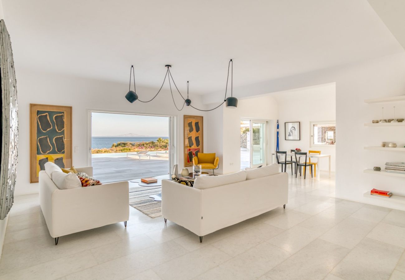 Villa in Paros - Spectacular house for 10 people with stunning sea views near Golden Beach