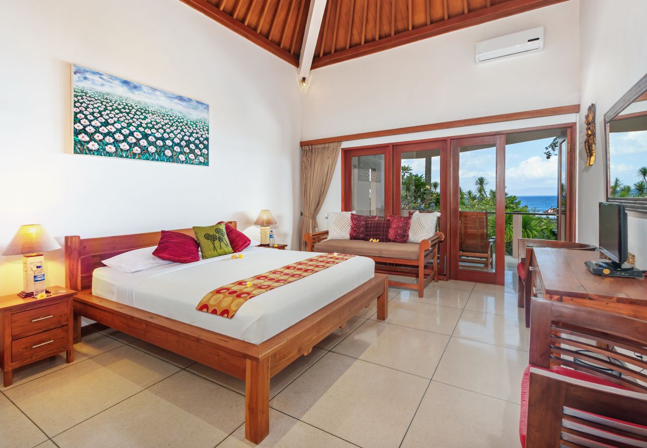 Villa à Candidasa - pantai candidasa - Belle maison de 2 chambres avec vue imprenable sur la mer à Bali