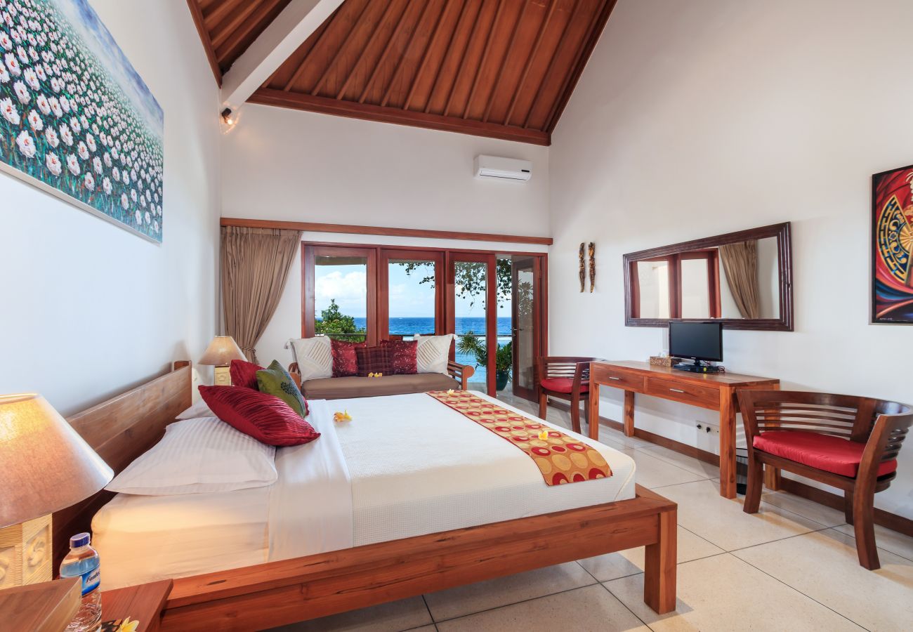 Villa à Candidasa - pantai candidasa - Belle maison de 2 chambres avec vue imprenable sur la mer à Bali