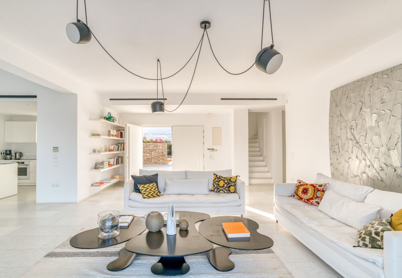 Villa à Paros - Maison spectaculaire pour 10 personnes avec vue imprenable sur la mer près de Golden Beach