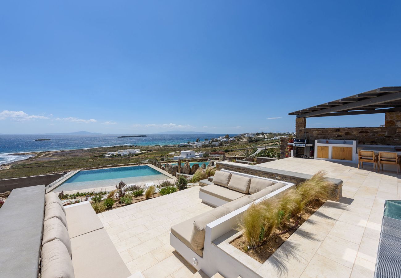 Villa à Paros - Bellevue - Belle maison pour 8 personnes avec vue imprenable sur la mer près de la plage de Grèce à Paros